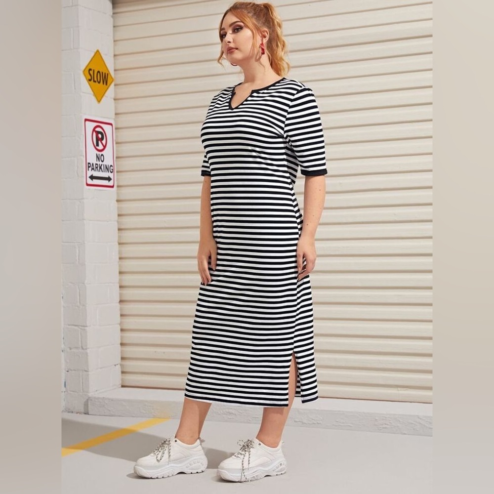 NWOT SHEIN Striped Tee Dress